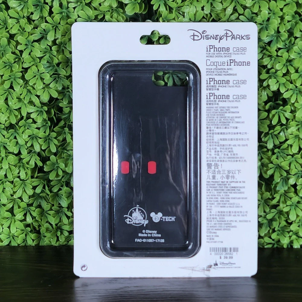 Disney Parks D-Tech Minnie Mouse Bow iPhone 7 6s 6 Plus Case Kickstand Black Red